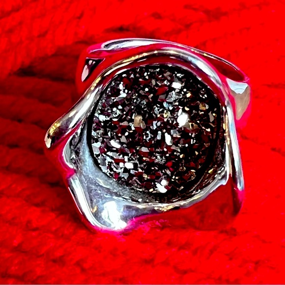 HG Silver Drusy Ring - Picture 2 of 10